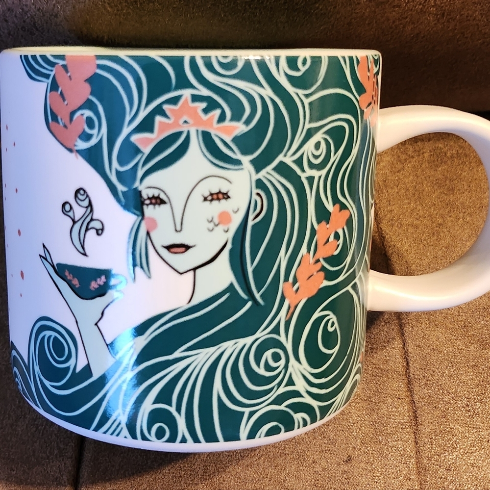 Starbucks Holiday 2018 Mermaid Siren Ceramic Mug 12 oz Coffee Tea NEW